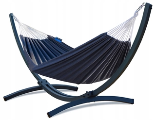 Hojdacia sieť hamak - Potenza oceľový rám titán + Hammock Roma 220x160cm