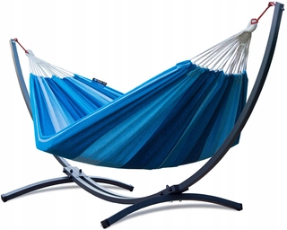 Hojdacia sieť hamak - Oceľový rám POTENZA 220kg + hojdacia sieť 220x160 POLSKÁ