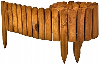 Obrubník palisáda - Palisádový drevený rebrík 2m x 30cm hnedý