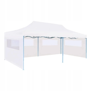 Predajný stan, altánok - Obchodný záhradný stanový pavilón 3x6 m biela oceľ