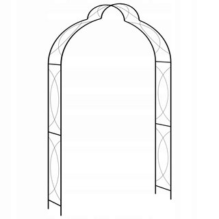 Perangola - Záhradná pergola, čierna, 150x34x240 cm, žehlička