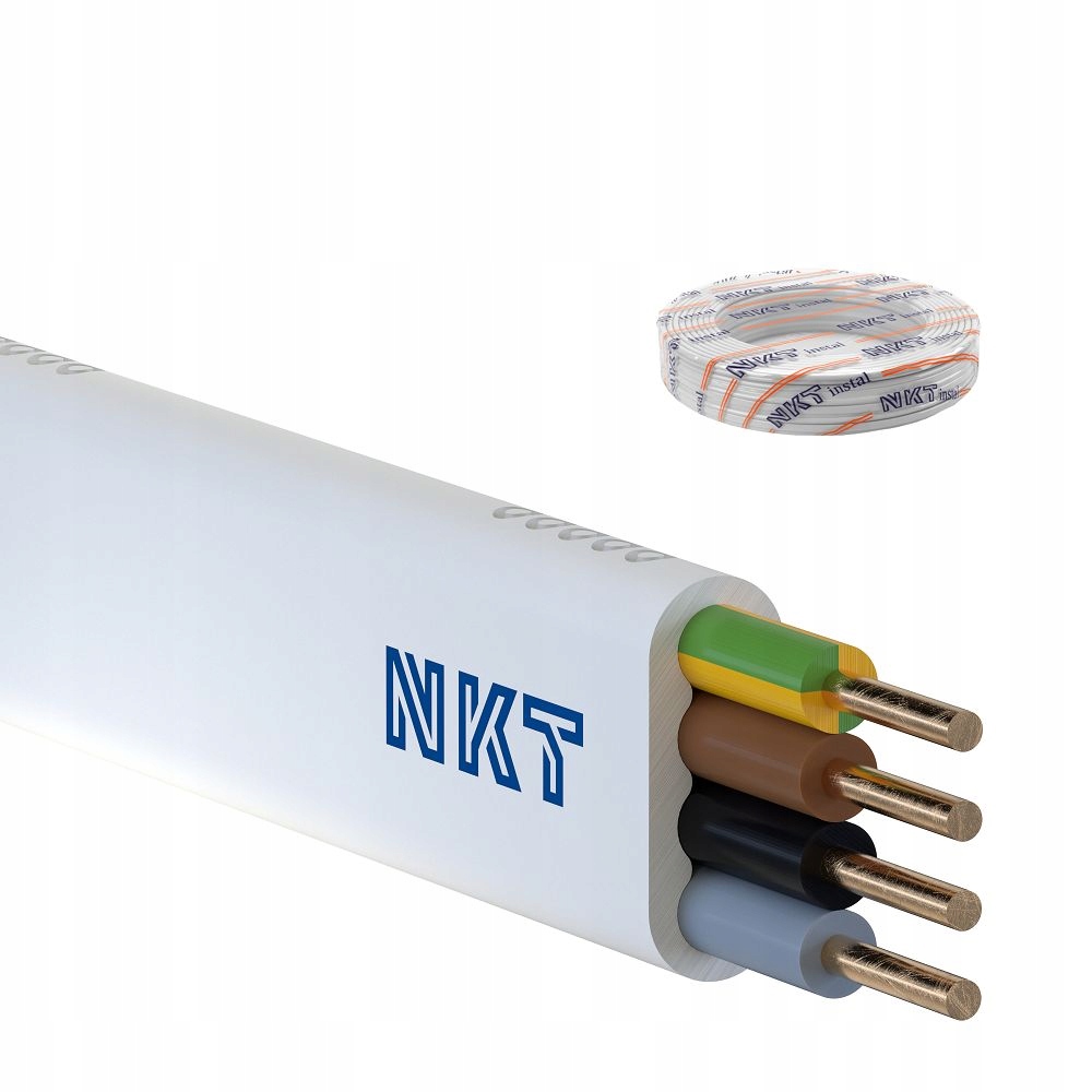 Plochý inštalačný kábel YDYp NKT 4 x 1,5