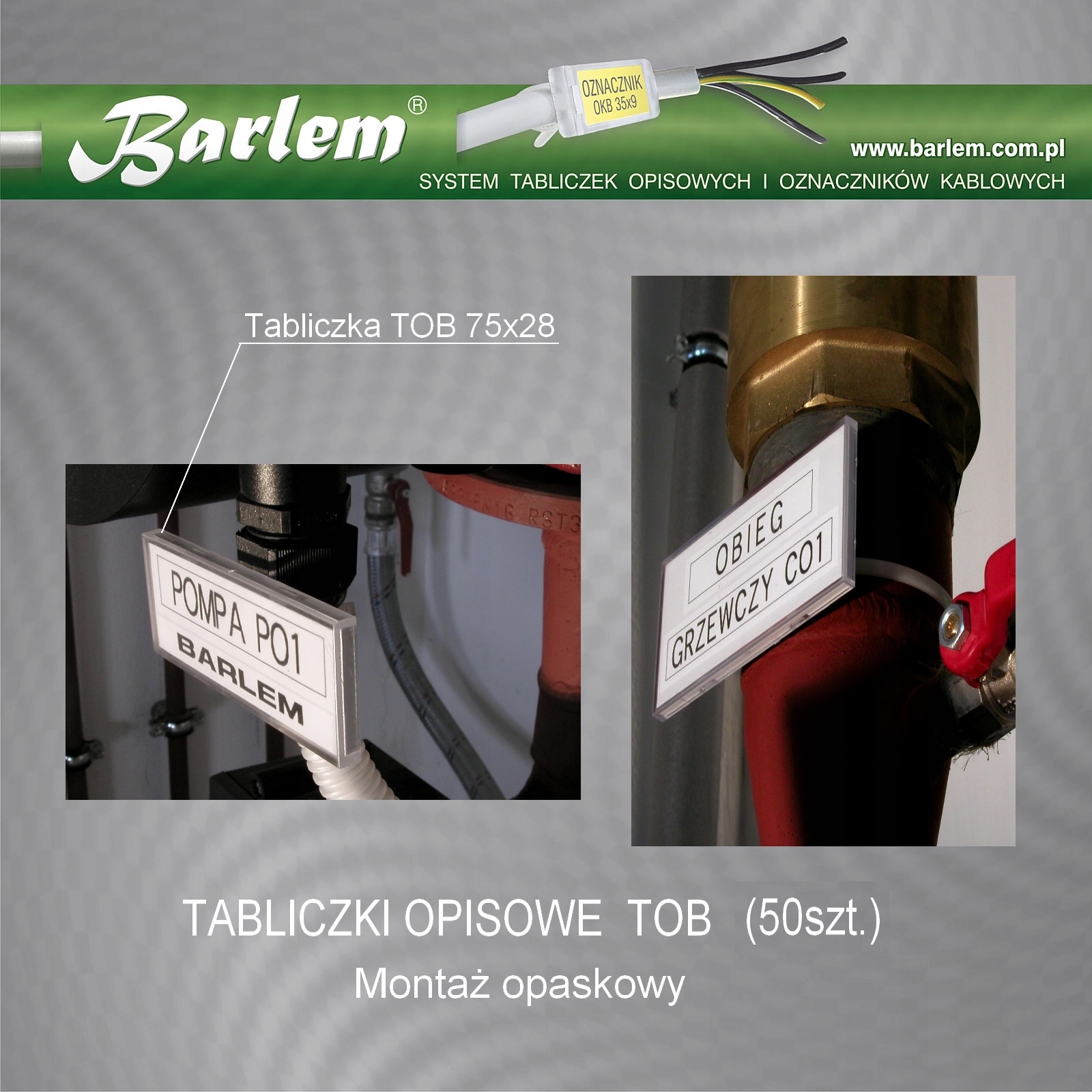 Popis doska BARLEM TOB 75x28 mm (50 ks) - pásová montáž
