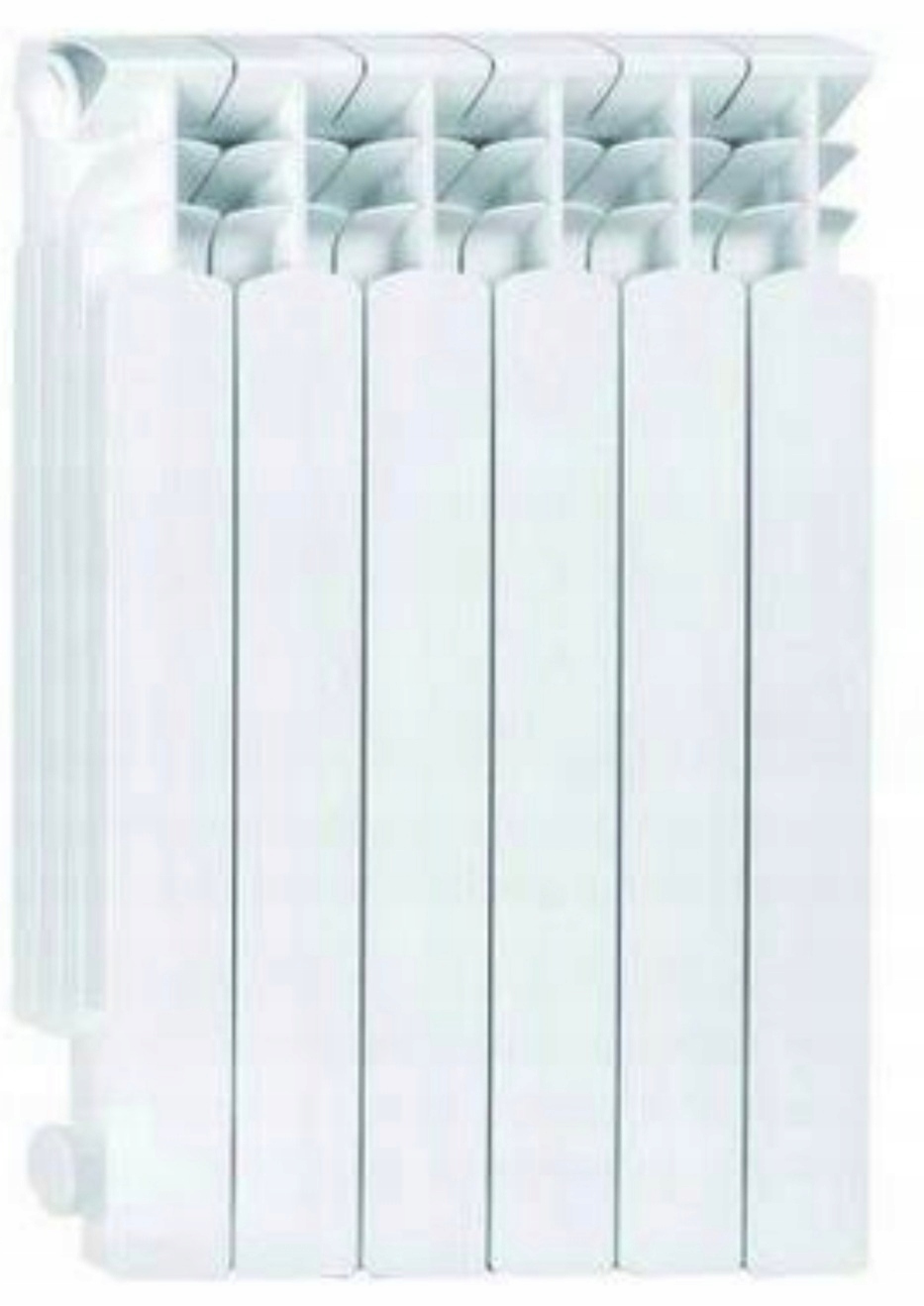 Hliníkový radiátor KFA Armatura 672 W biely 480 x 573 x 90 mm - bočné pripojenie