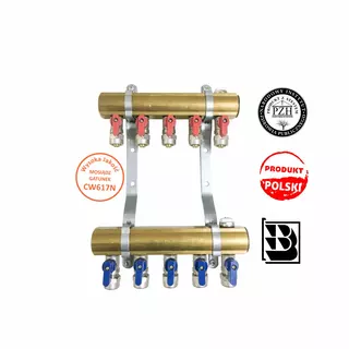 Rozdeľovač pre kúrenie - Distribútor 6 Obar C.O. Mini PEX16 + ODP Ventil