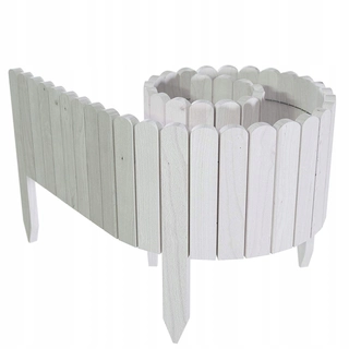 Obrubník palisáda - Drevená palisáda 2 m x 10 cm, biela rolovačka