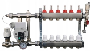 Rozdeľovač pre kúrenie - Distribútor 8 s Wilo Yonos Pump Steel Ner