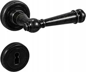 Kľučka dverí - Rustikálna rukoväť železa čierna gedotec