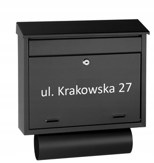 Poštová schránka - Poštová schránka pre zoznamy Street Number Graphit House Number