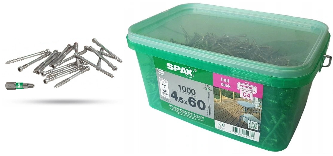 Skrutky do dreva Spax 4,5 x 60 mm 1000 ks.