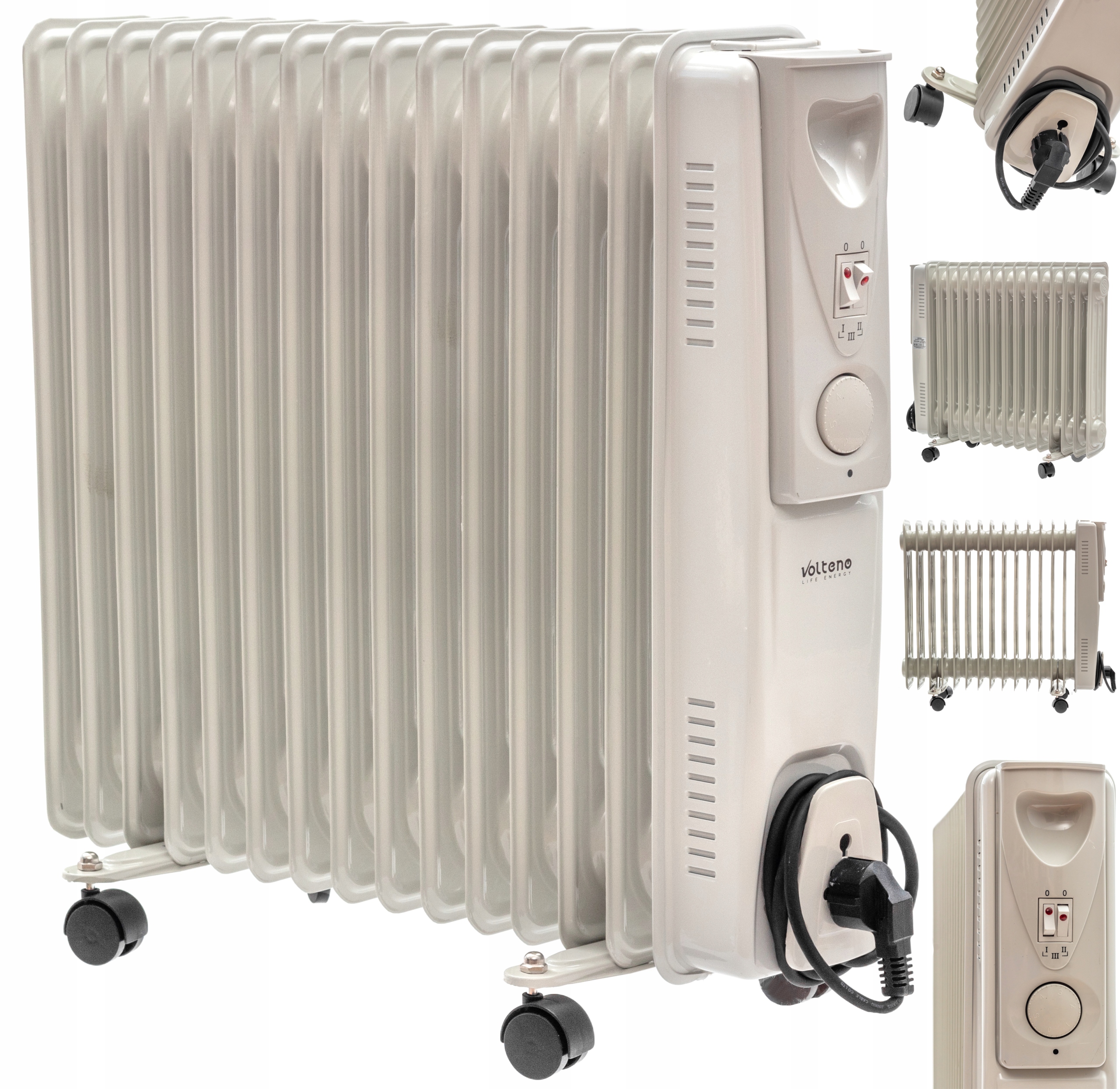 Olejový radiátor Volteno 2500 W, šedý