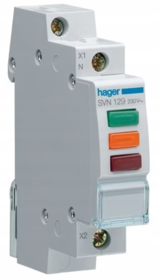 Kontrolná lampa Hager 230 V IP20