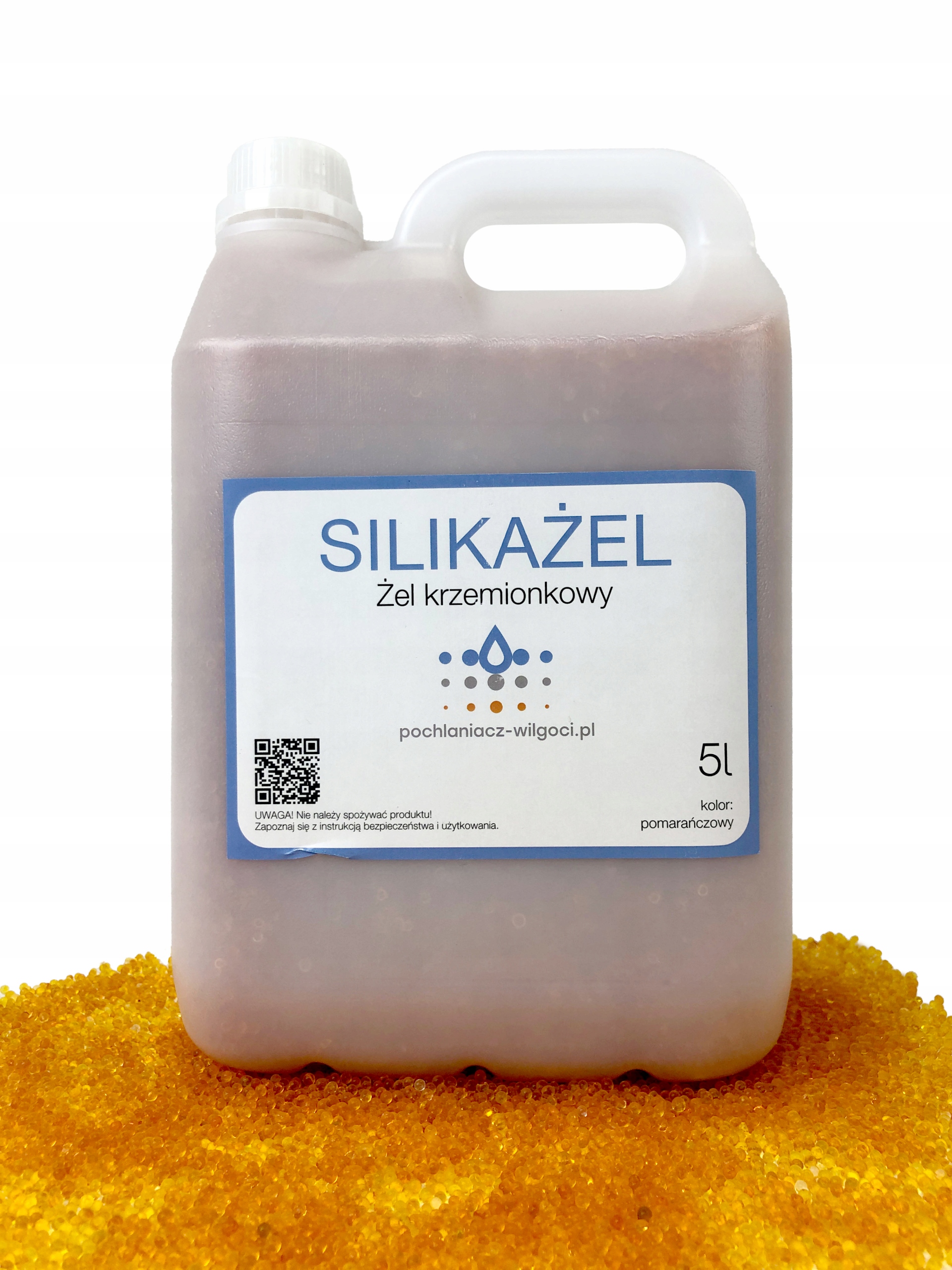 Pohlcovač vlhkosti - oranžový silikagél 2l