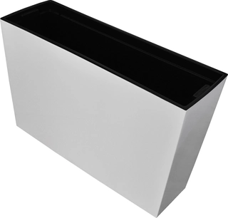 Kvetináč na terasu - Werbena lamela box + kazeta 19x56 biely lesk