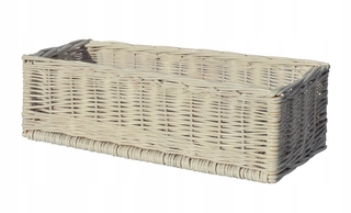 Balkónový kvetináč - Prútený box puzdro na bielom kvety 50