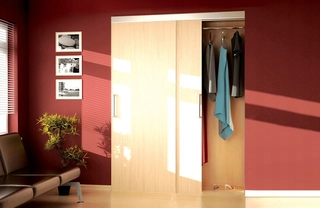 Kovania na posuvné dvere - Systém W40 pre posuvné dvere v šatníkoch 150 cm