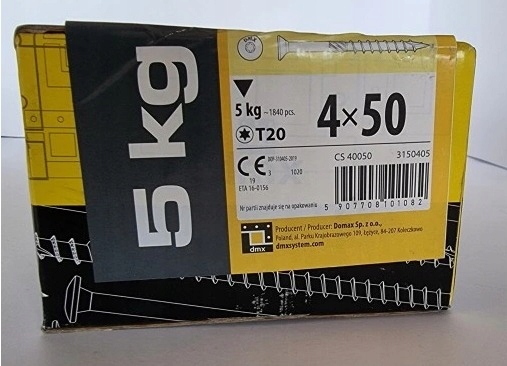 TESÁRSKE SKRUTY NA DREVO 4x50 KUŽEĽOVÉ 5kg!!!