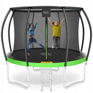 Trampolína - Trampolína 4FIZJO Pro TP04 so sieťou, 312 cm, zelená