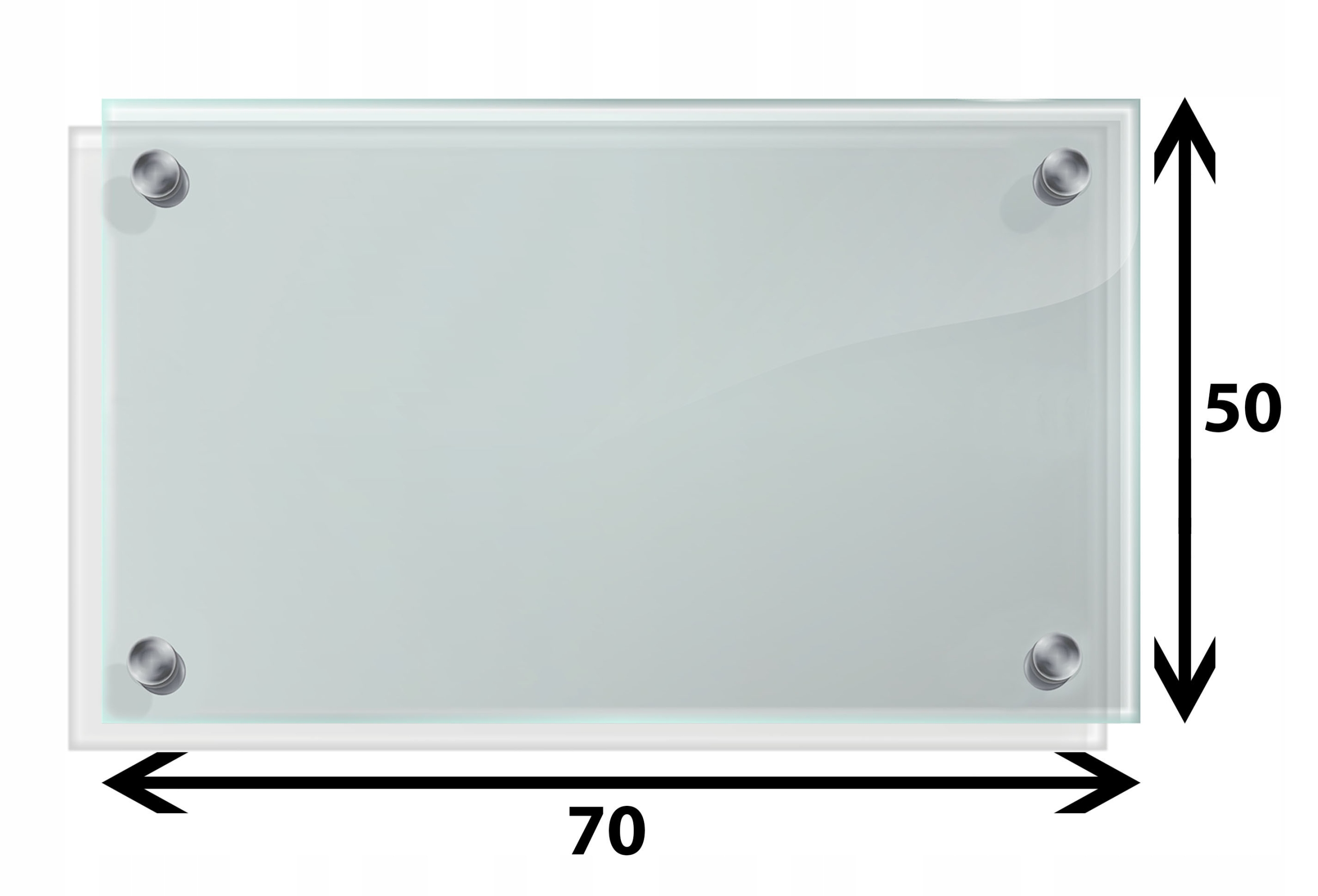 Sklenený panel 70 x 50 x 6 mm, leštené tvrdené sklo