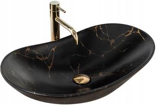 Umývadlo - Kráľovský kotlisko Royal Marble Black Matt - Re