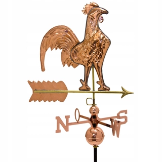 Záhradná figúrka - Maxstore Rooster, medená záhradná korouhvička
