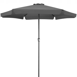 Záhradný slnečník - Klasický dáždnik Kingsleeve, sivý, 3,3 x 266 cm