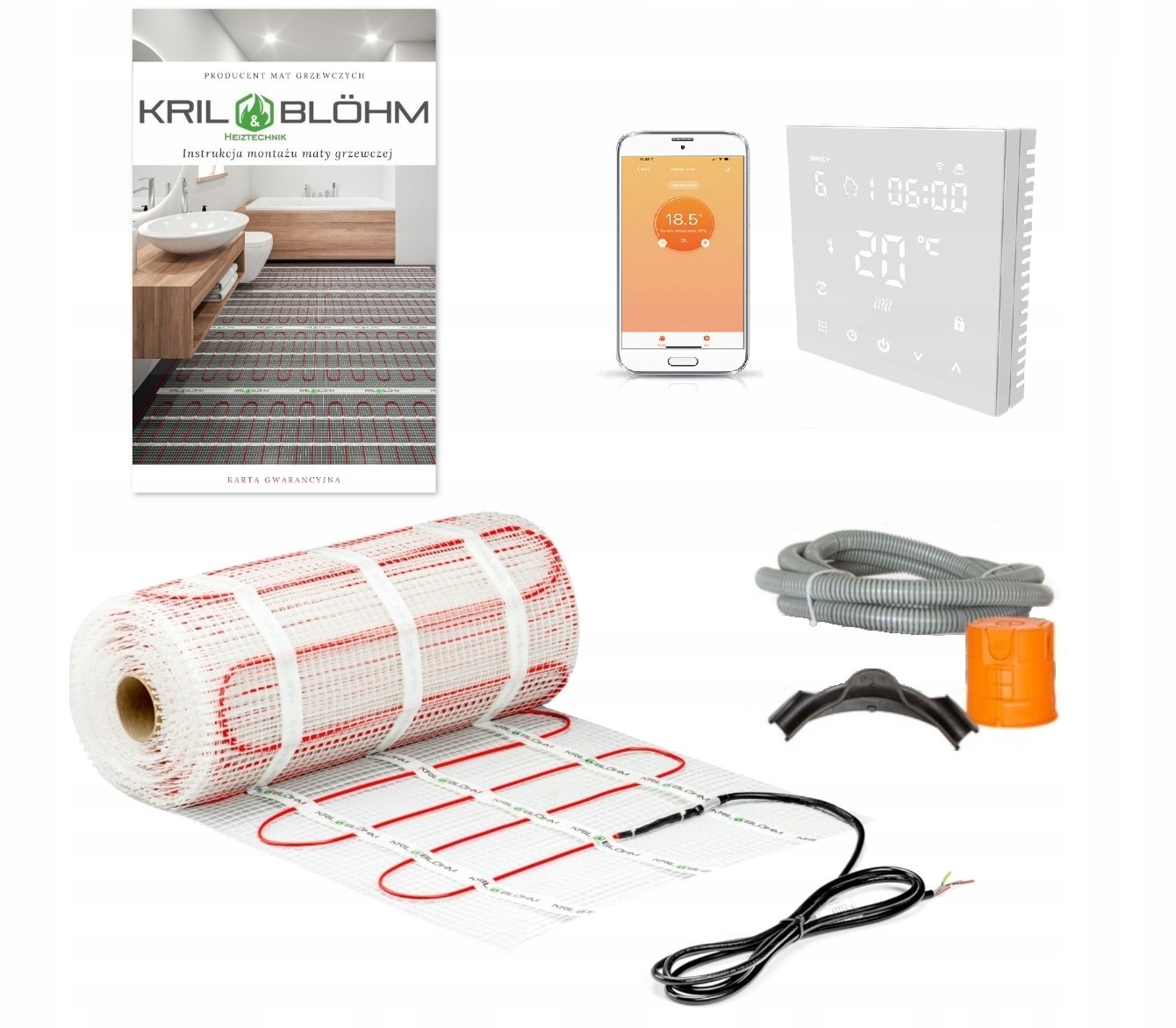 VYHRIEVACIA ROHOŽ VYKUROVACIA SADA 150W/M2 1M2/H 607 WIFI BIELA
