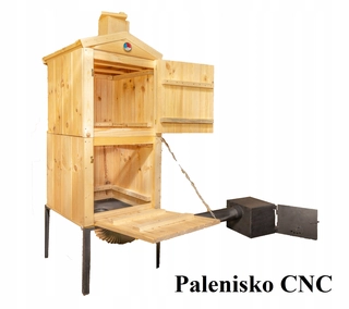Udiareň - Drevený záhradný dymový dom CNC veľký 50x50x170