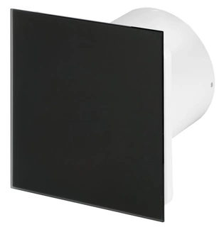 Ventilátor - panel sklo kúpeľňa ventilátor čierna matná