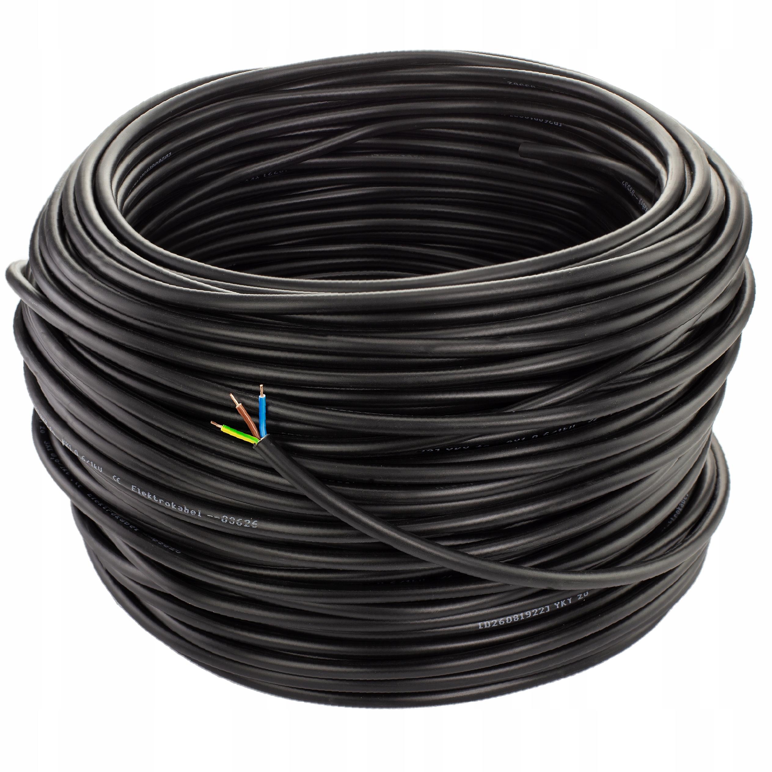 Okrúhly kábel, elektrický, inštalačný, zem YKY Elektrokabel 3 x 2,5