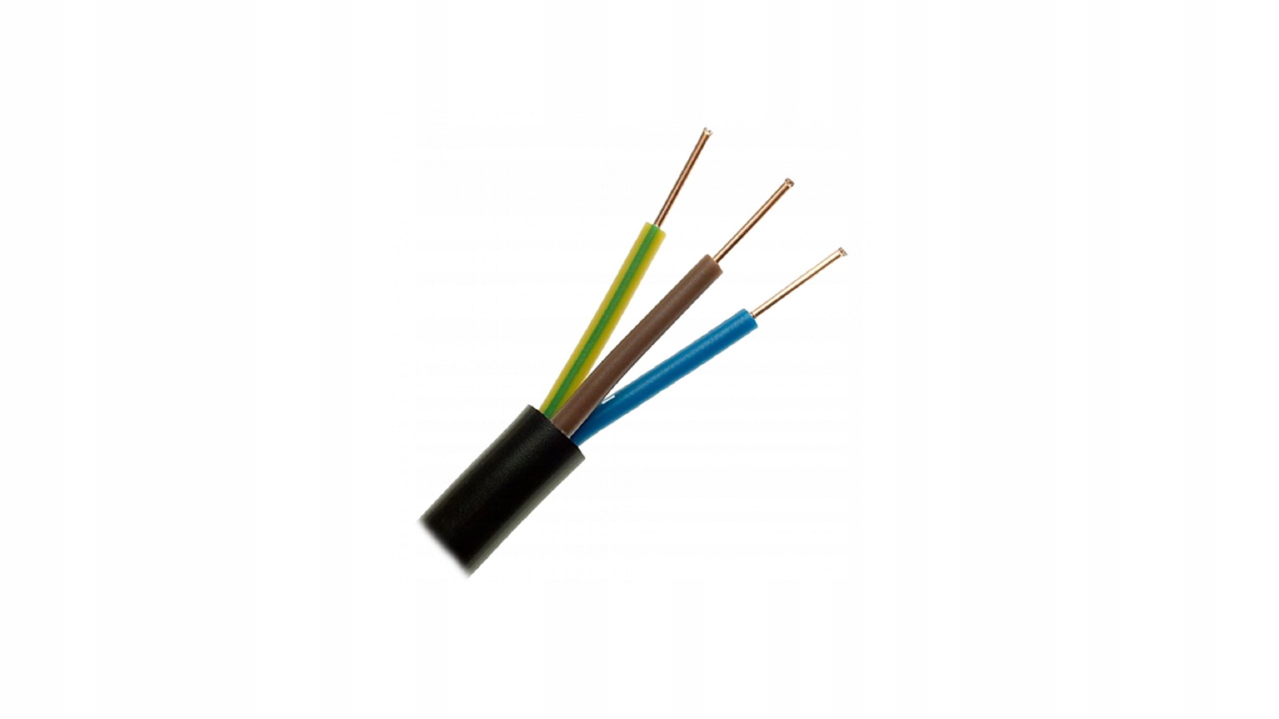 Okrúhly elektrický uzemňovací kábel YKY Elpar 3 x 2,5