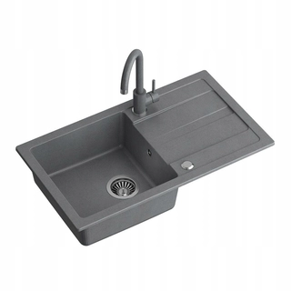 Kuchynský drez - Granite Sink + Batéria + čierna šedá béžová sifón