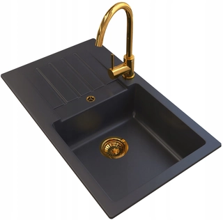 Kuchynský drez - Gold Battery + Granite Sink + Wall Siphon D