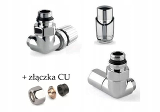Hlavica, ventíl - Ventily radiátorov Termostatická APM Chrome Copper Left