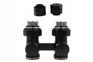 Hlavica, ventíl - Jednoduchá Premium Black Mat + CU15MM Connection Set