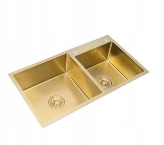 Kuchynský drez - Umývadlo Závesný Golden Gold 75x40 - Set
