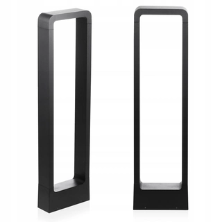Svetelný stĺp do záhrady - Obdĺžnikový stĺp osvetlenia Interlook, integrovaný LED zdroj, 60 cm, čierny