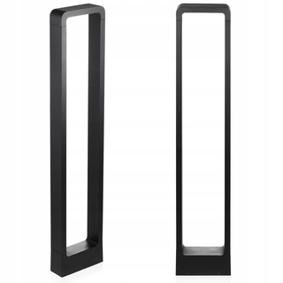 Svetelný stĺp do záhrady - Obdĺžnikový stĺp osvetlenia Interlook, integrovaný LED zdroj, 80 cm, čierny