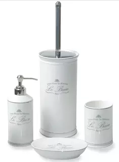 Kúpeľňová sada RETRO vintage Yoka Home Le Bain PORCELÁN BIELA