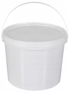 Plastové vedro s vekom 10 l BIELE