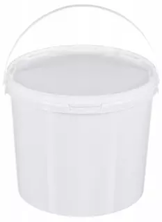 Plastové vedro s vekom 5 l BIELE