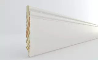 Biela soklová lišta vyrobená z dreva 20ks 1ks/220cm