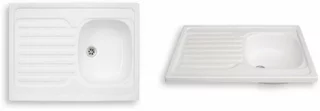 Kuchynský drez - Poľský biele drez 60x80 1-komora drez