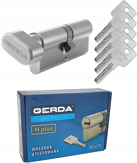 Zámok na dvere - Gerda H Plus G30/45 Nikel Insherid