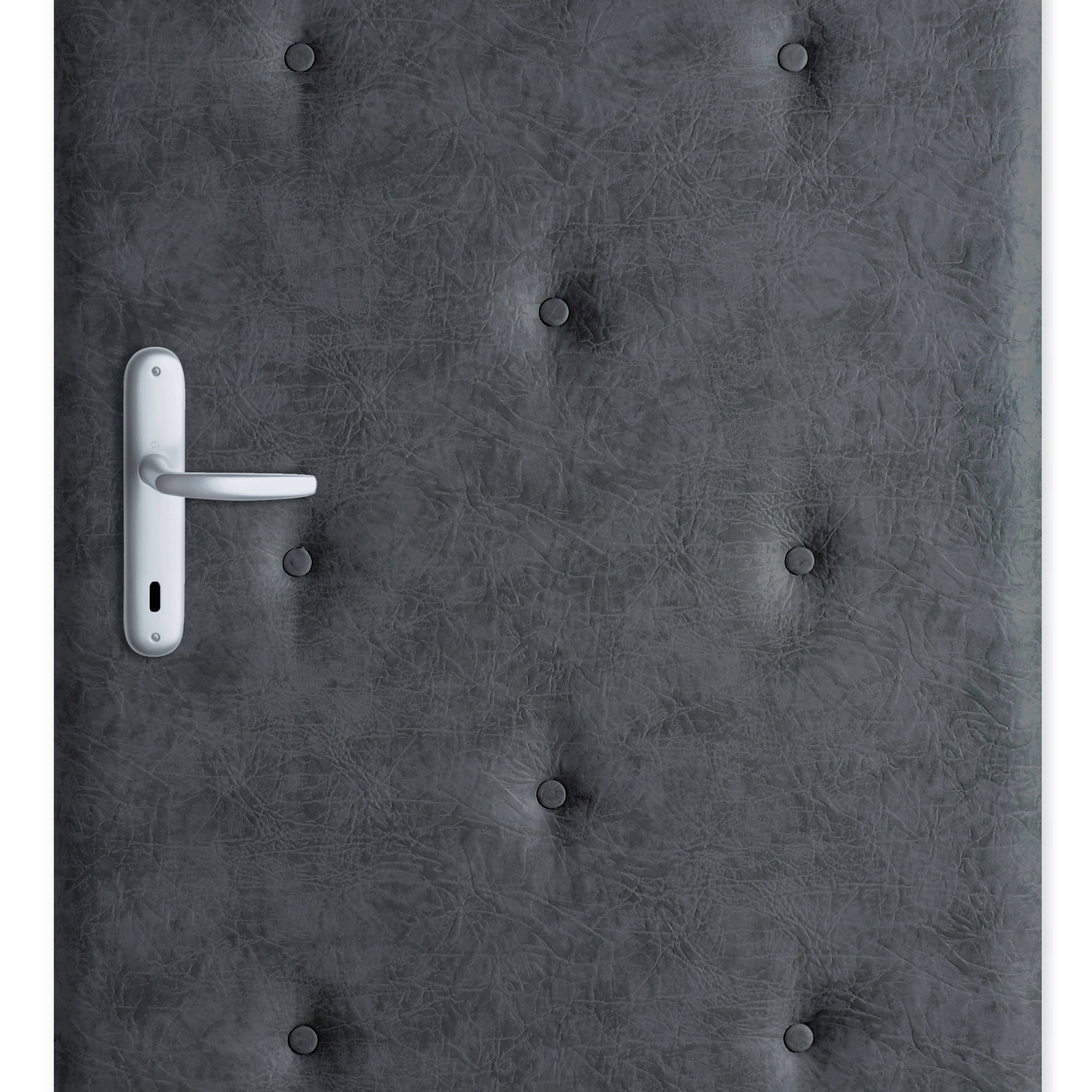 Prešívané čalúnenie dverí Gockowiak, 95 x 205 cm, odtiene sivej